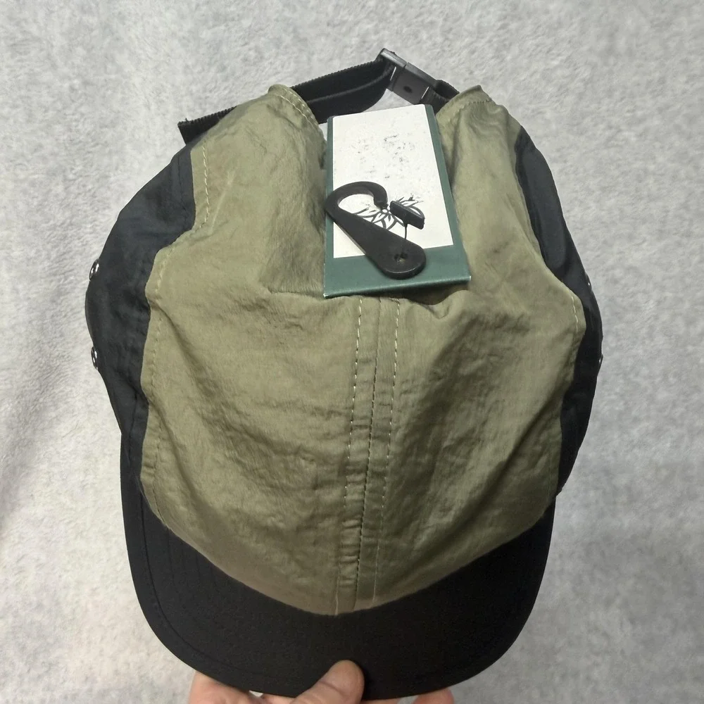 Alpine Design Hat Cap‎ Strap Back Mens One Size Black Olive Khaki 5 Panel Nylon